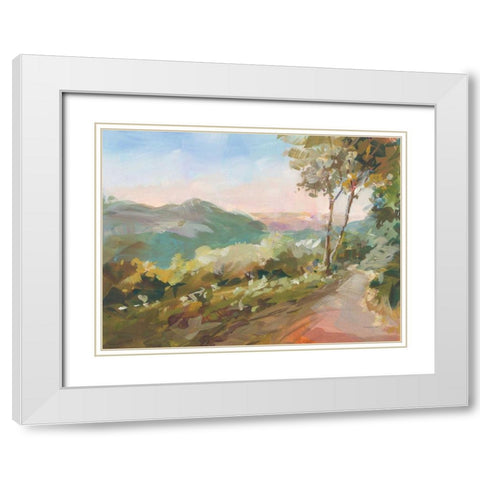 Valley Views White Modern Wood Framed Art Print with Double Matting by Nai, Danhui