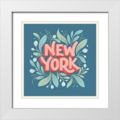 World Cities II White Modern Wood Framed Art Print with Double Matting by Graham, Gia