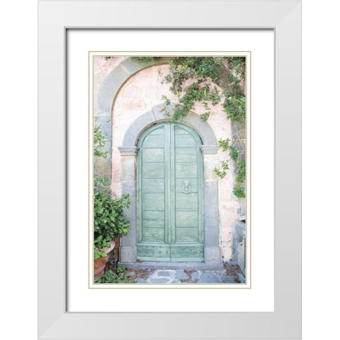 Venice Doorway Light White Modern Wood Framed Art Print with Double Matting by Aledanda