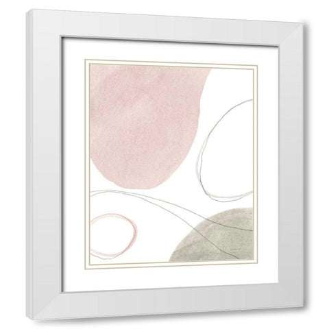 Threads of Motion I White Modern Wood Framed Art Print with Double Matting by Nai, Danhui