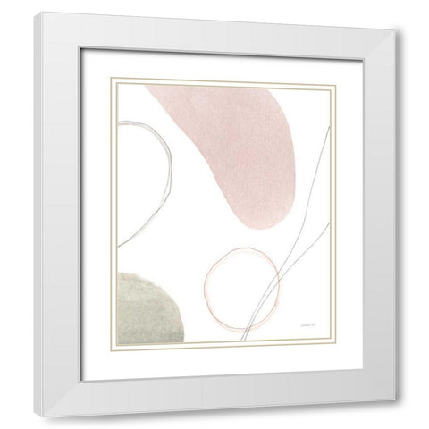 Threads of Motion II White Modern Wood Framed Art Print with Double Matting by Nai, Danhui