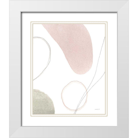 Threads of Motion II White Modern Wood Framed Art Print with Double Matting by Nai, Danhui