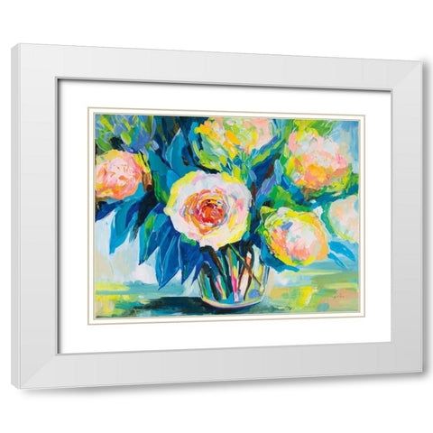Charm White Modern Wood Framed Art Print with Double Matting by Vertentes, Jeanette