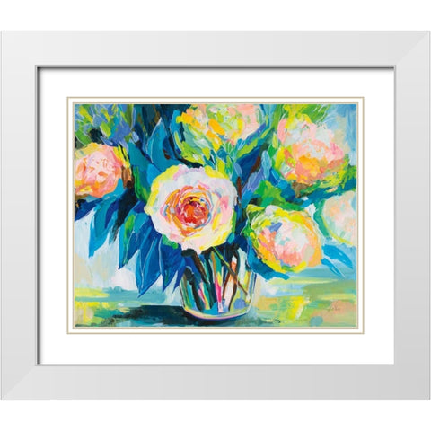 Charm White Modern Wood Framed Art Print with Double Matting by Vertentes, Jeanette