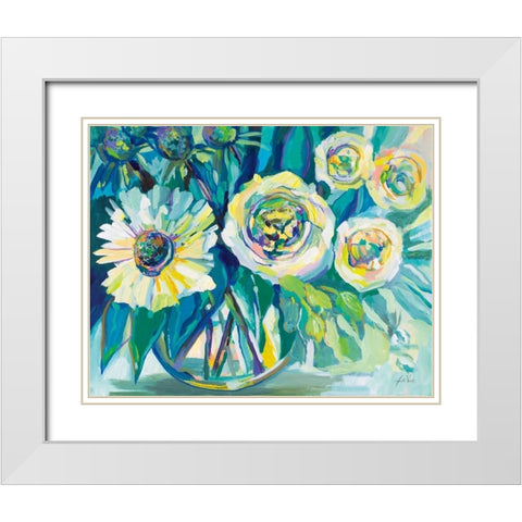Hope White Modern Wood Framed Art Print with Double Matting by Vertentes, Jeanette