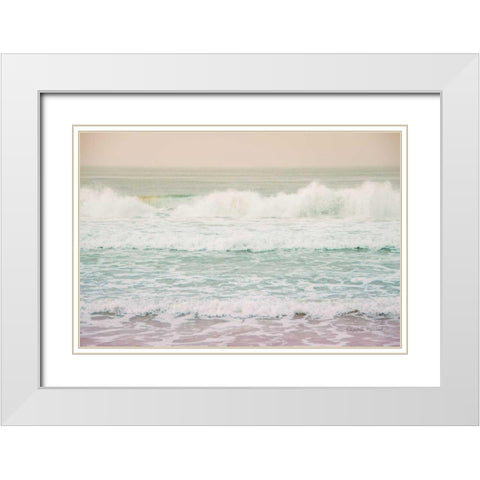 Morning Wave I White Modern Wood Framed Art Print with Double Matting by Urquhart, Elizabeth
