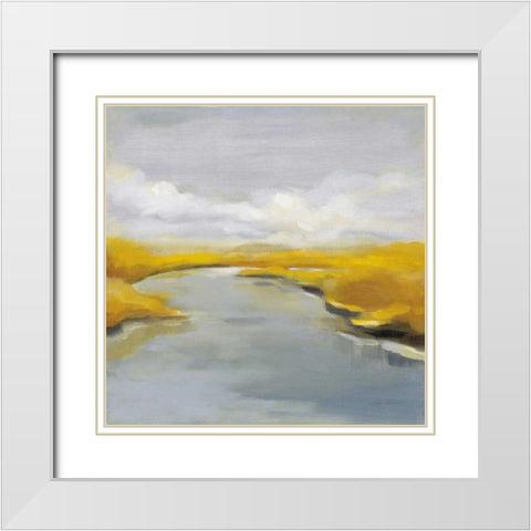 Maine Fall River White Modern Wood Framed Art Print with Double Matting by Vassileva, Silvia