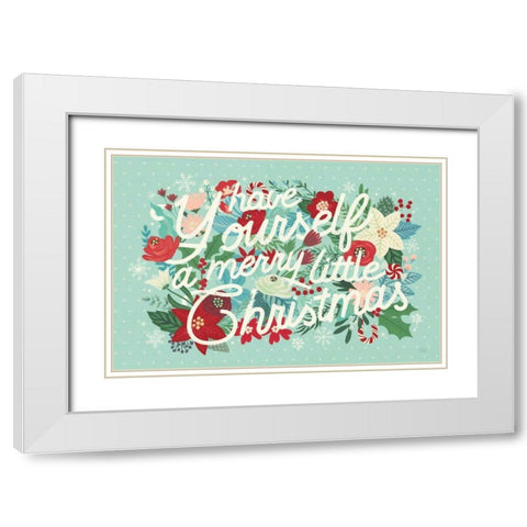Christmas Wishes I Bright White Modern Wood Framed Art Print with Double Matting by Marshall, Laura