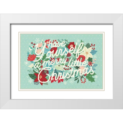 Christmas Wishes I Bright White Modern Wood Framed Art Print with Double Matting by Marshall, Laura