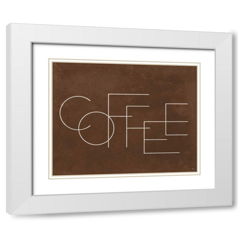 Coffee I White Modern Wood Framed Art Print with Double Matting by Aiken, Jess