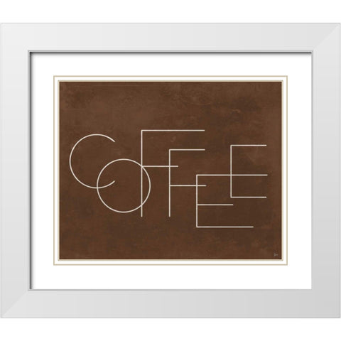 Coffee I White Modern Wood Framed Art Print with Double Matting by Aiken, Jess