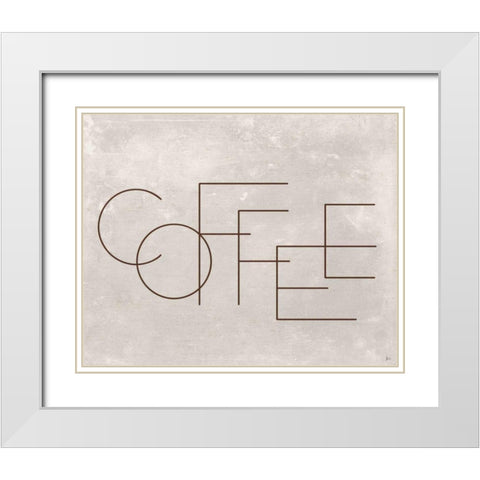 Coffee II White Modern Wood Framed Art Print with Double Matting by Aiken, Jess