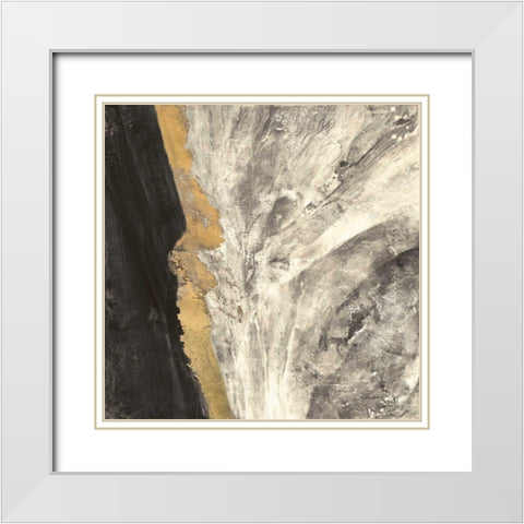 Ravine Dark White Modern Wood Framed Art Print with Double Matting by Hristova, Albena