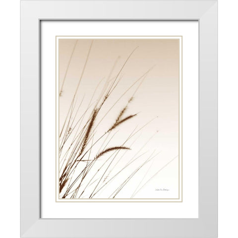 Field Grasses I Sepia White Modern Wood Framed Art Print with Double Matting by Van Swearingen, Debra