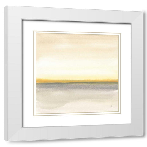 Flatland I White Modern Wood Framed Art Print with Double Matting by Paschke, Chris