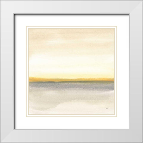 Flatland I White Modern Wood Framed Art Print with Double Matting by Paschke, Chris