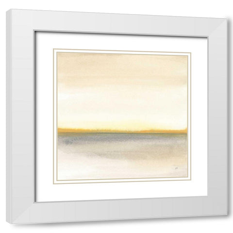 Flatland II White Modern Wood Framed Art Print with Double Matting by Paschke, Chris