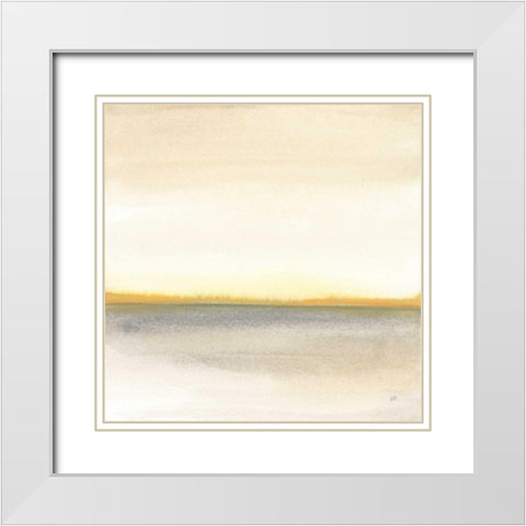 Flatland II White Modern Wood Framed Art Print with Double Matting by Paschke, Chris