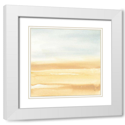 Ochre Sands I White Modern Wood Framed Art Print with Double Matting by Paschke, Chris