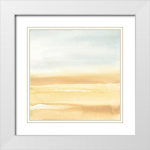 Ochre Sands I White Modern Wood Framed Art Print with Double Matting by Paschke, Chris