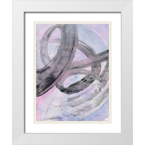 In the Mix III White Modern Wood Framed Art Print with Double Matting by Hristova, Albena
