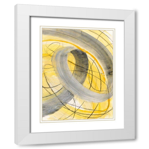 In the Mix IV White Modern Wood Framed Art Print with Double Matting by Hristova, Albena