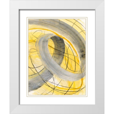 In the Mix IV White Modern Wood Framed Art Print with Double Matting by Hristova, Albena