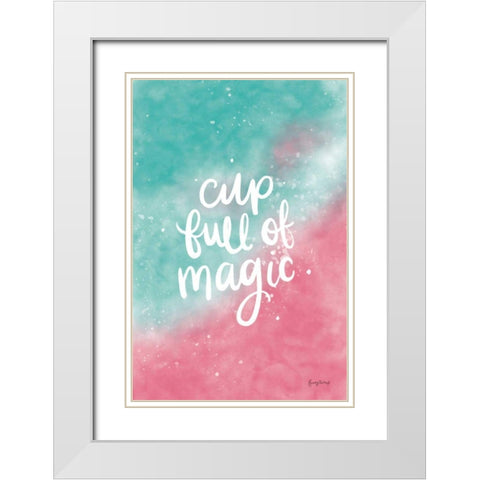 Magical Girl II Cup Full of Magic White Modern Wood Framed Art Print with Double Matting by Thorns, Becky