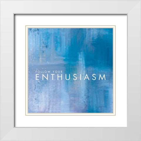 Enthusiasm White Modern Wood Framed Art Print with Double Matting by Charro, Mercedes Lopez