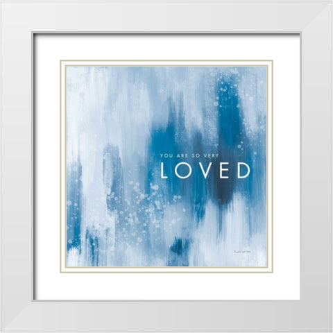 Loved White Modern Wood Framed Art Print with Double Matting by Charro, Mercedes Lopez
