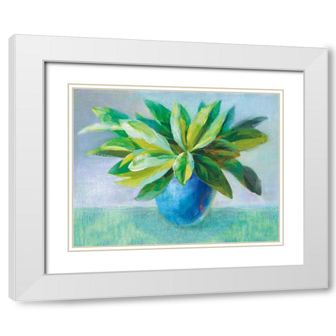 Plant Still Life White Modern Wood Framed Art Print with Double Matting by Nai, Danhui