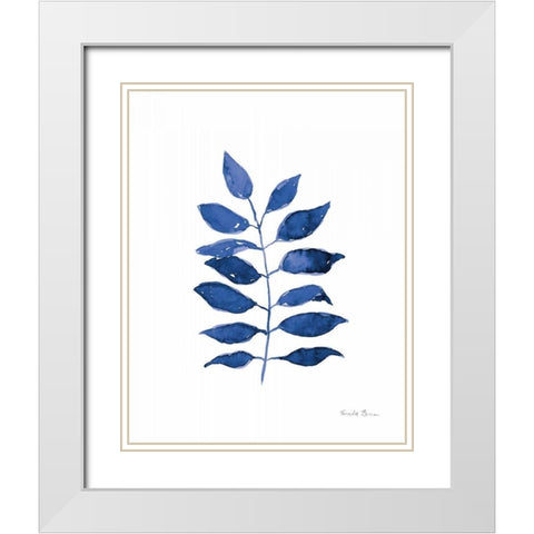 Fresh and Blue IV White Modern Wood Framed Art Print with Double Matting by Zaman, Farida