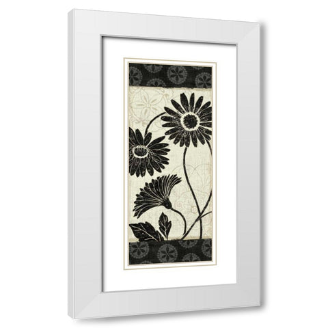 Influence III White Modern Wood Framed Art Print with Double Matting by Brissonnet, Daphne