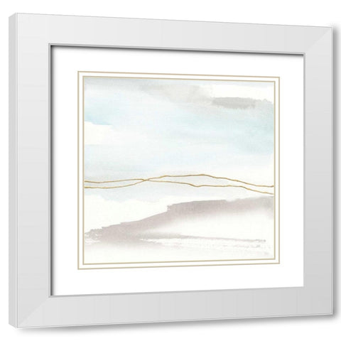 Gold Horizon II White Modern Wood Framed Art Print with Double Matting by Paschke, Chris