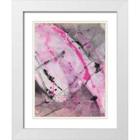 Cracks in the Earth II White Modern Wood Framed Art Print with Double Matting by Hristova, Albena