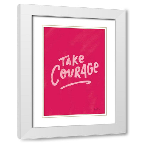 Rise Up V White Modern Wood Framed Art Print with Double Matting by Thorns, Becky