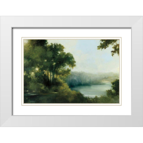 Sylvan View White Modern Wood Framed Art Print with Double Matting by Purinton, Julia