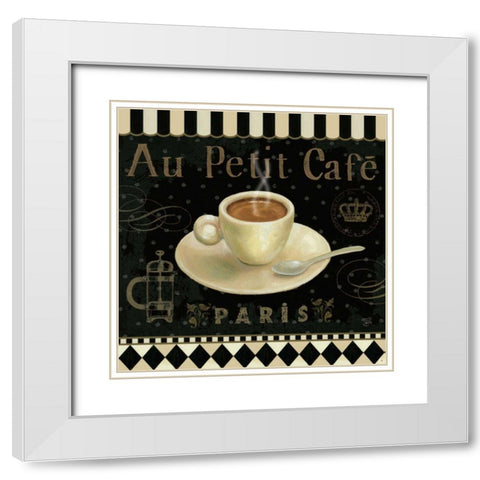 Cafe Parisien II White Modern Wood Framed Art Print with Double Matting by Brissonnet, Daphne