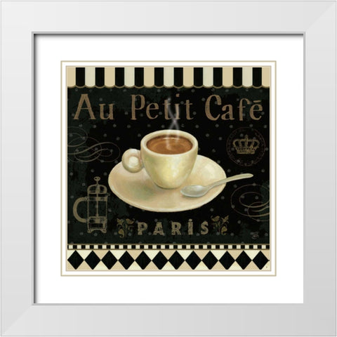 Cafe Parisien II White Modern Wood Framed Art Print with Double Matting by Brissonnet, Daphne