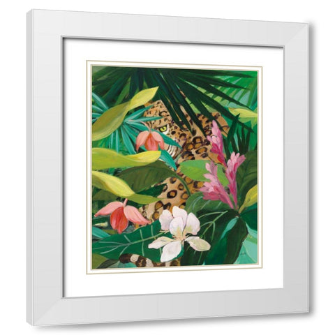 Hidden Jungle II White Modern Wood Framed Art Print with Double Matting by Purinton, Julia