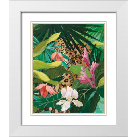 Hidden Jungle II White Modern Wood Framed Art Print with Double Matting by Purinton, Julia