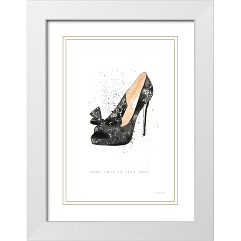 Stiletto Style IV White Modern Wood Framed Art Print with Double Matting by Charro, Mercedes Lopez