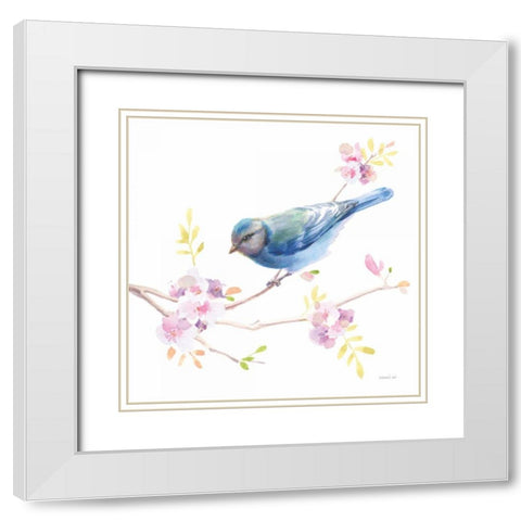 Flight Friends IV White Modern Wood Framed Art Print with Double Matting by Nai, Danhui