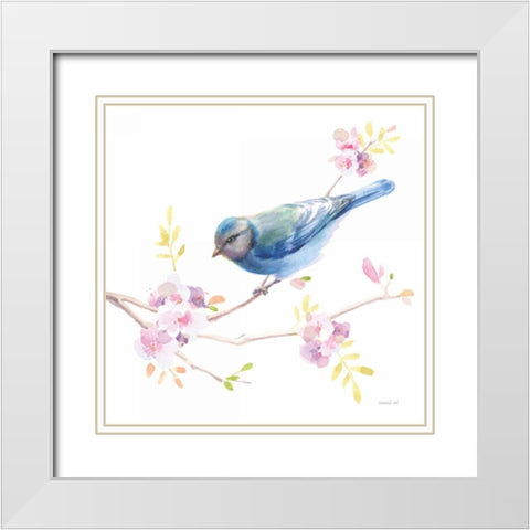 Flight Friends IV White Modern Wood Framed Art Print with Double Matting by Nai, Danhui