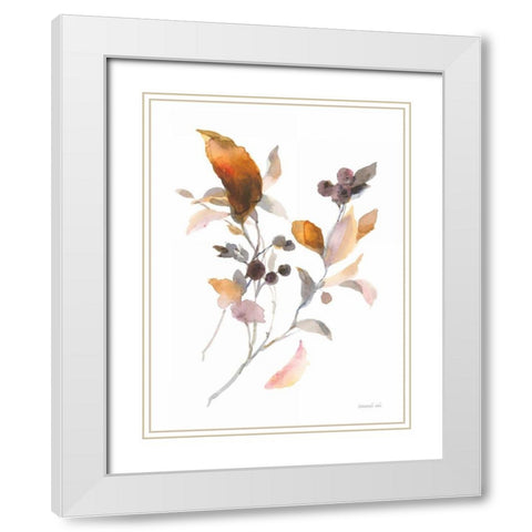 Harvest Cuttings I White Modern Wood Framed Art Print with Double Matting by Nai, Danhui