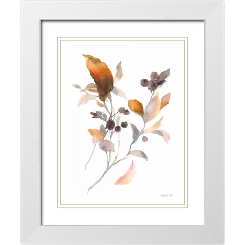 Harvest Cuttings I White Modern Wood Framed Art Print with Double Matting by Nai, Danhui