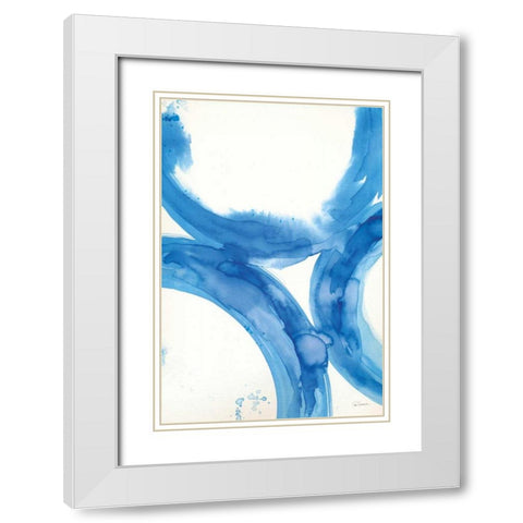 Rings of Water II White Modern Wood Framed Art Print with Double Matting by Schlabach, Sue