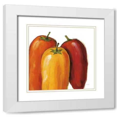 Spicy on White White Modern Wood Framed Art Print with Double Matting by Audit, Lisa