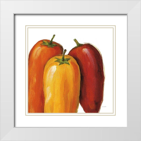 Spicy on White White Modern Wood Framed Art Print with Double Matting by Audit, Lisa