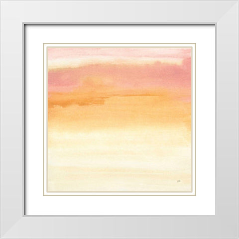 Turmeric and Sand I White Modern Wood Framed Art Print with Double Matting by Paschke, Chris